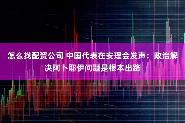 怎么找配资公司 中国代表在安理会发声：政治解决阿卜耶伊问题是根本出路